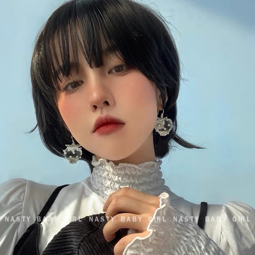 Designer Marseven clear red strawberry earrings - Picture 9 of 12